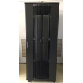 DATEUP MSD.8042.9601,42U 800X1000,Floor standing cabinet,Front vented camber door and rear double section flat vented door with handle lock(lock disassemble),two panels in each side with small round lock,Aluminum plate logo 